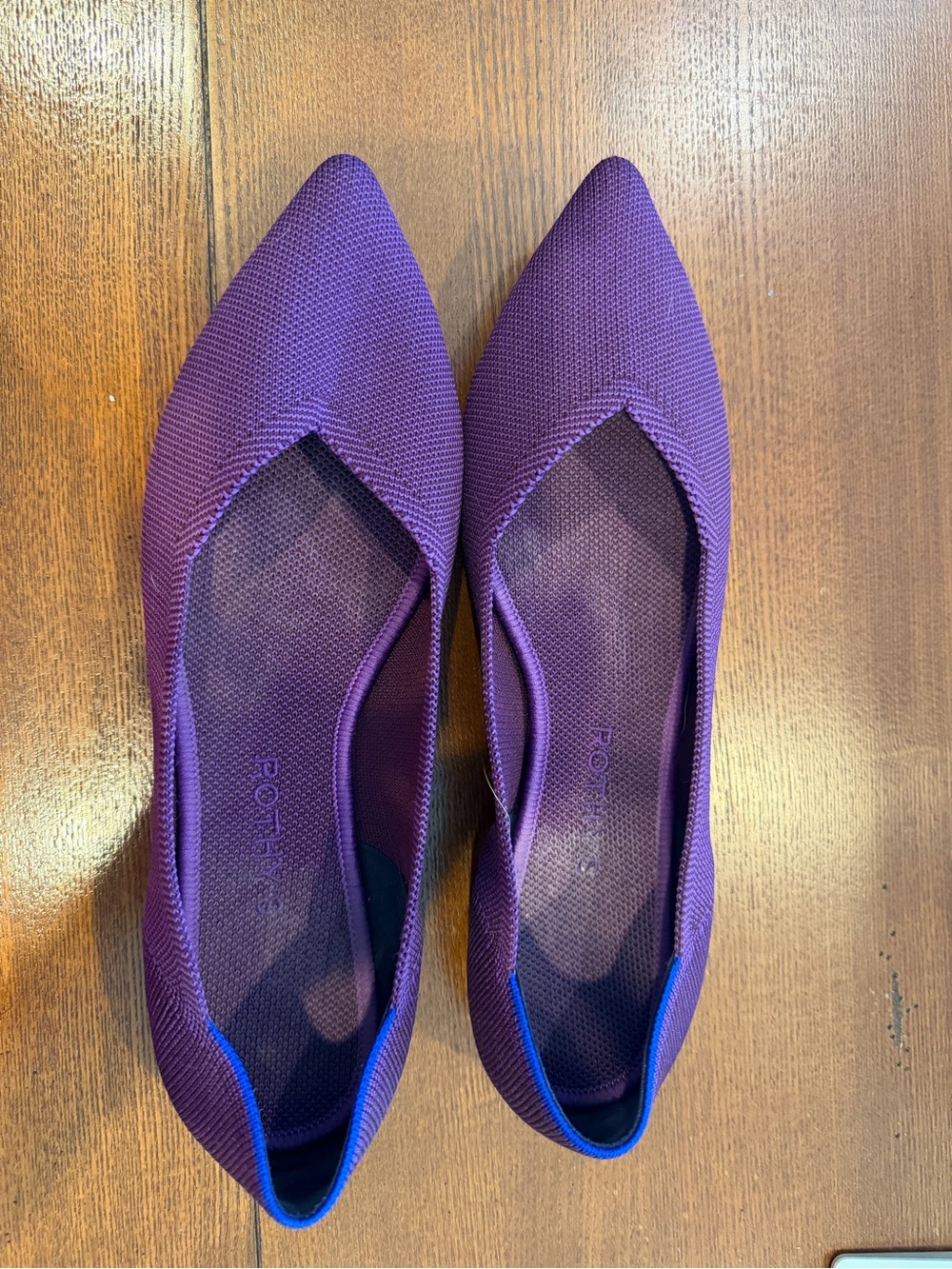 Rothy's Purple Point Slip-On Flats